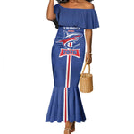 Custom Cape Verde 2026 Football Mermaid Dress Blue Sharks WC Debut - African Pride