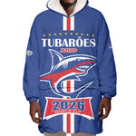 Custom Cape Verde 2026 Football Wearable Blanket Hoodie Blue Sharks WC Debut - African Pride