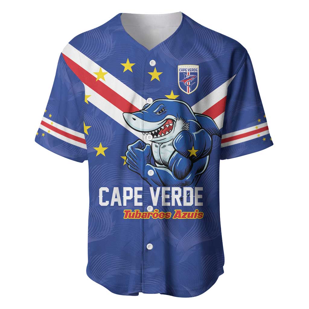 Custom Cape Verde Football Baseball Jersey Tubaroes Azuis Make History - African Pride