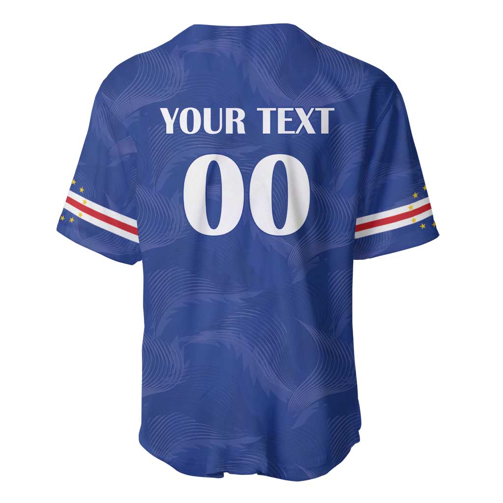 Custom Cape Verde Football Baseball Jersey Tubaroes Azuis Make History - African Pride