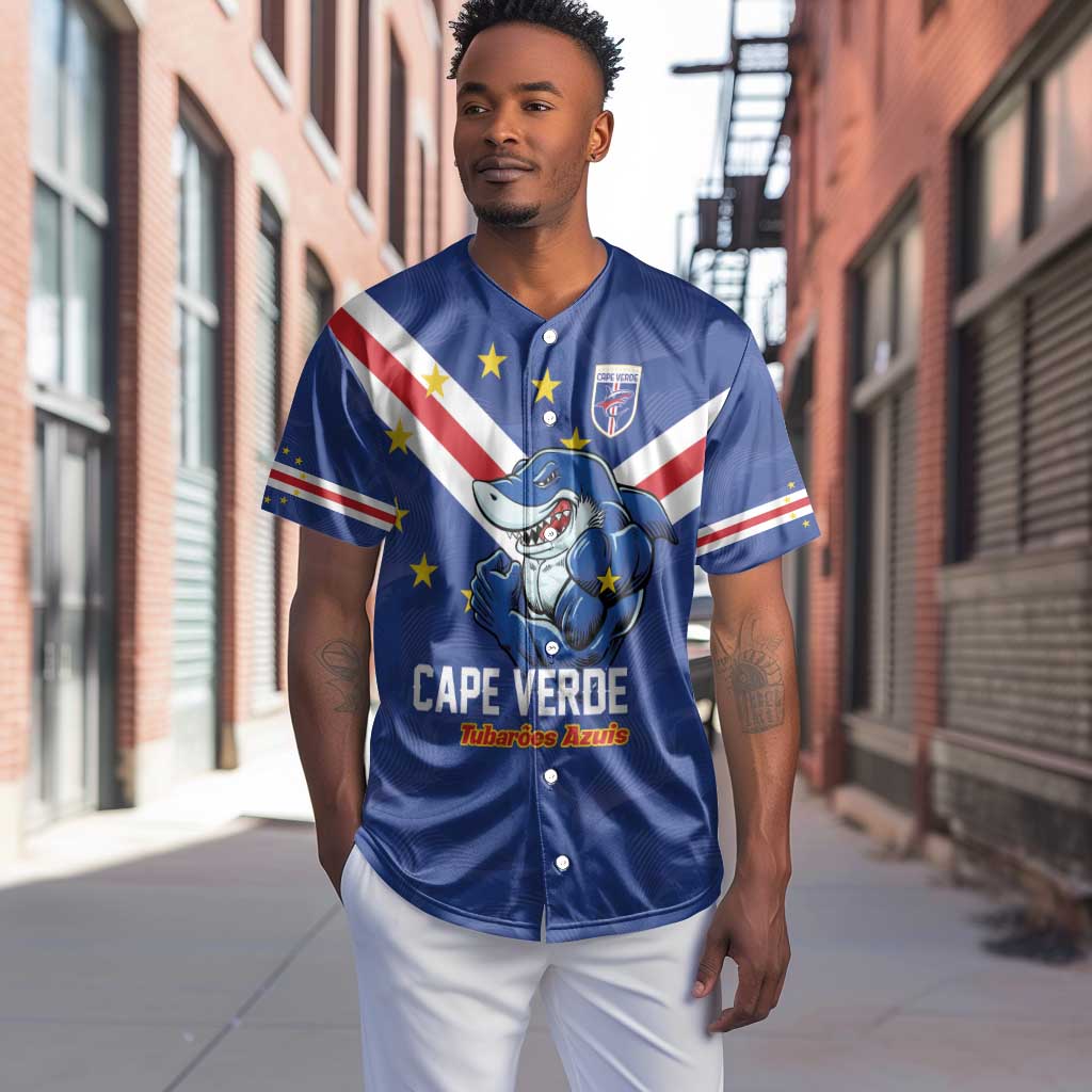 Custom Cape Verde Football Baseball Jersey Tubaroes Azuis Make History - African Pride