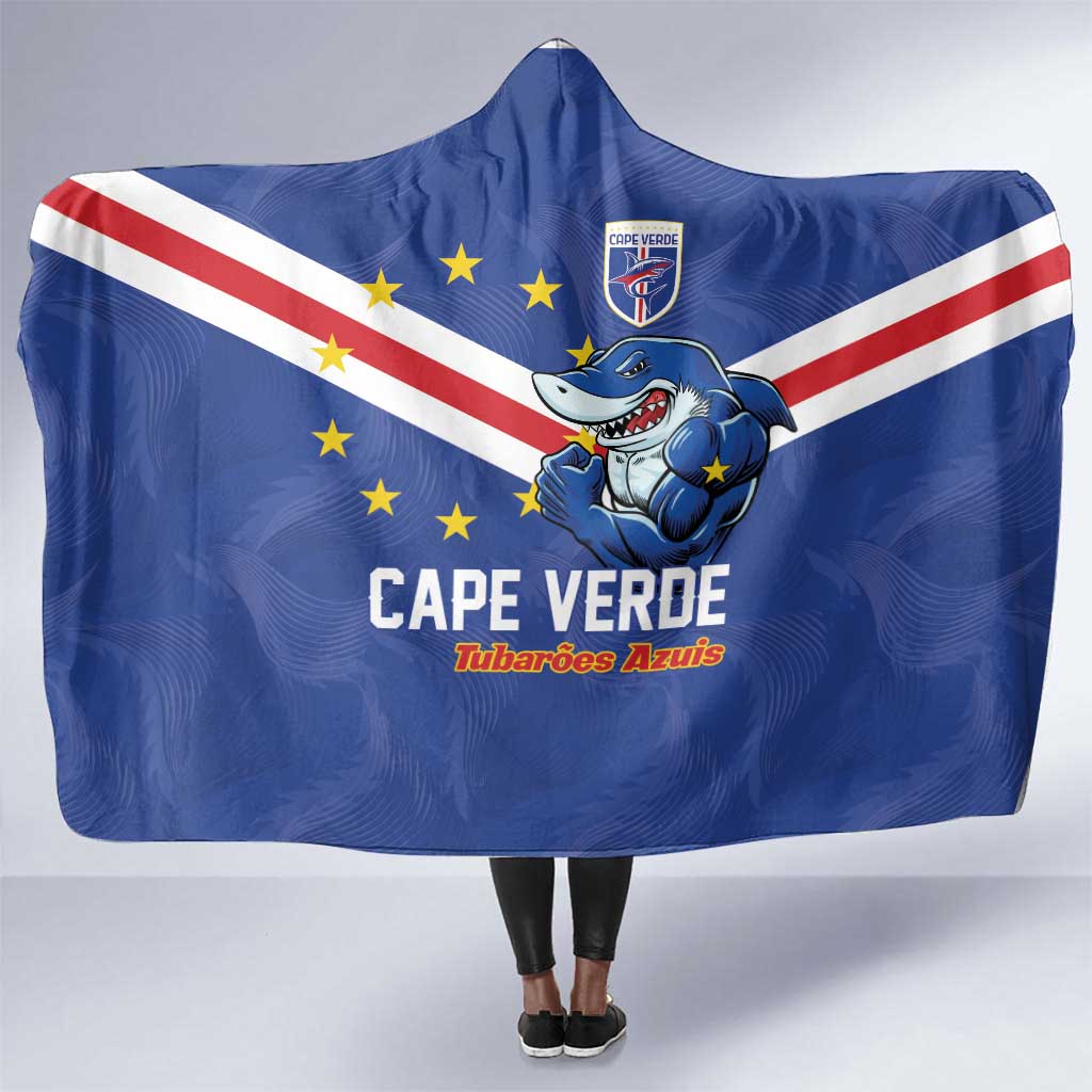 Cape Verde Football Hooded Blanket Tubaroes Azuis Make History - African Pride