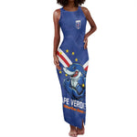 Custom Cape Verde Football Tank Maxi Dress Tubaroes Azuis Make History - African Pride