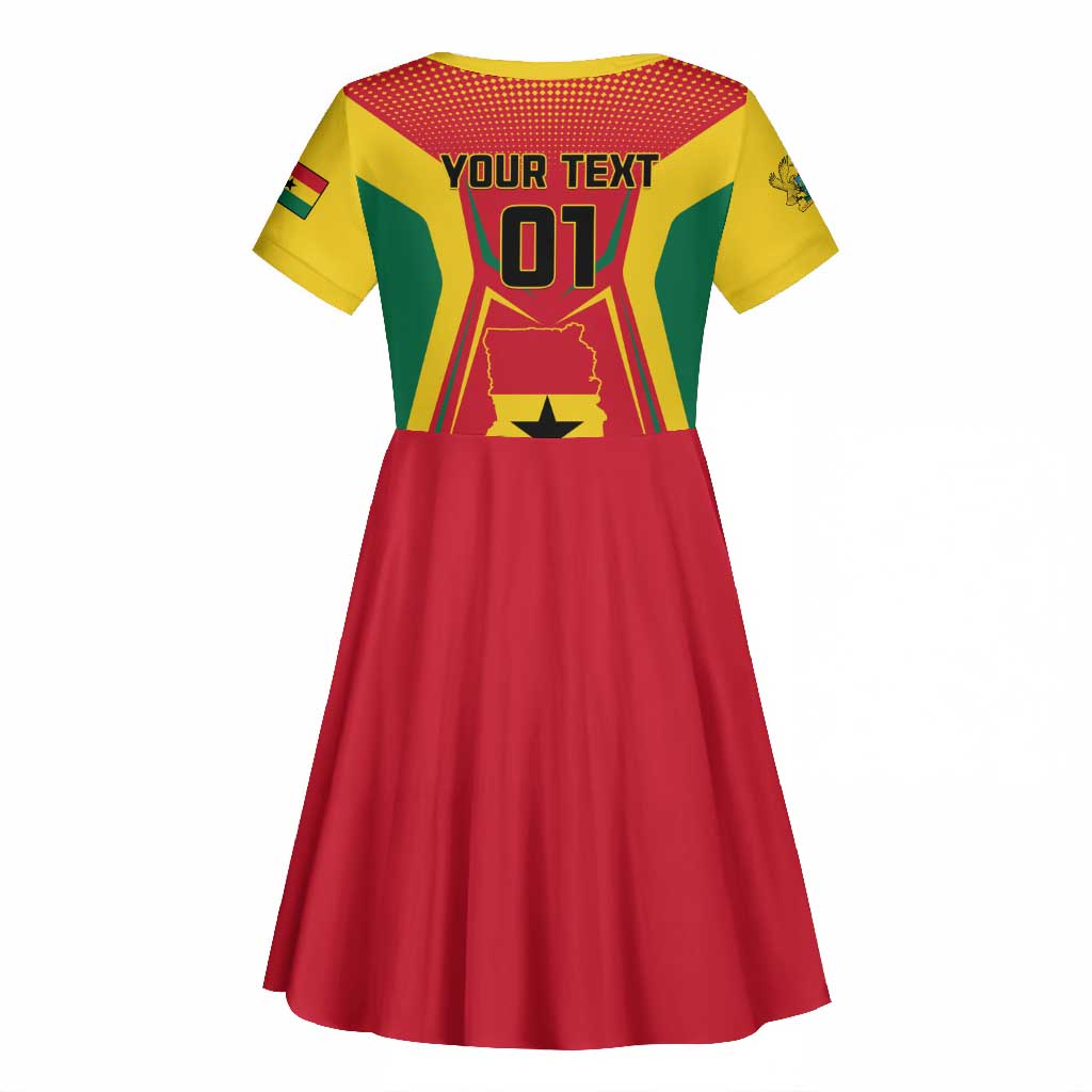 Support the Black Stars - Ghana Football Kid Short Sleeve Dress