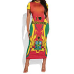 Support the Black Stars - Ghana Football Short Sleeve Bodycon Dress LT01