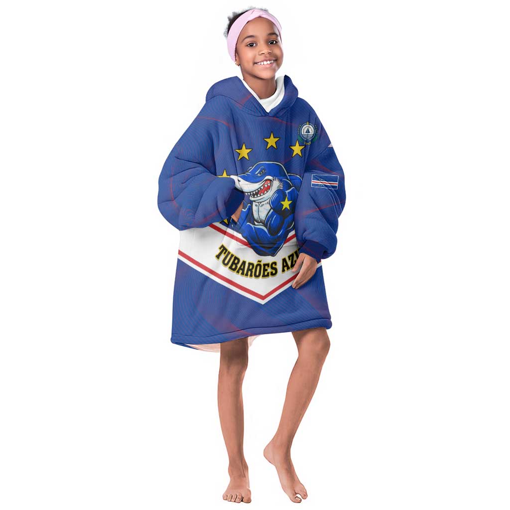 Support the Tubaroes Azuis - Cape Verde Football KId Wearable Blanket Hoodie
