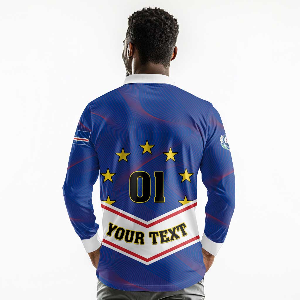 Support the Tubaroes Azuis - Cape Verde Football Long Sleeve Polo Shirt