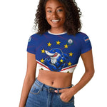 Support the Tubaroes Azuis - Cape Verde Football Raglan Cropped T shirt