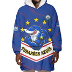 Support the Tubaroes Azuis - Cape Verde Football Wearable Blanket Hoodie