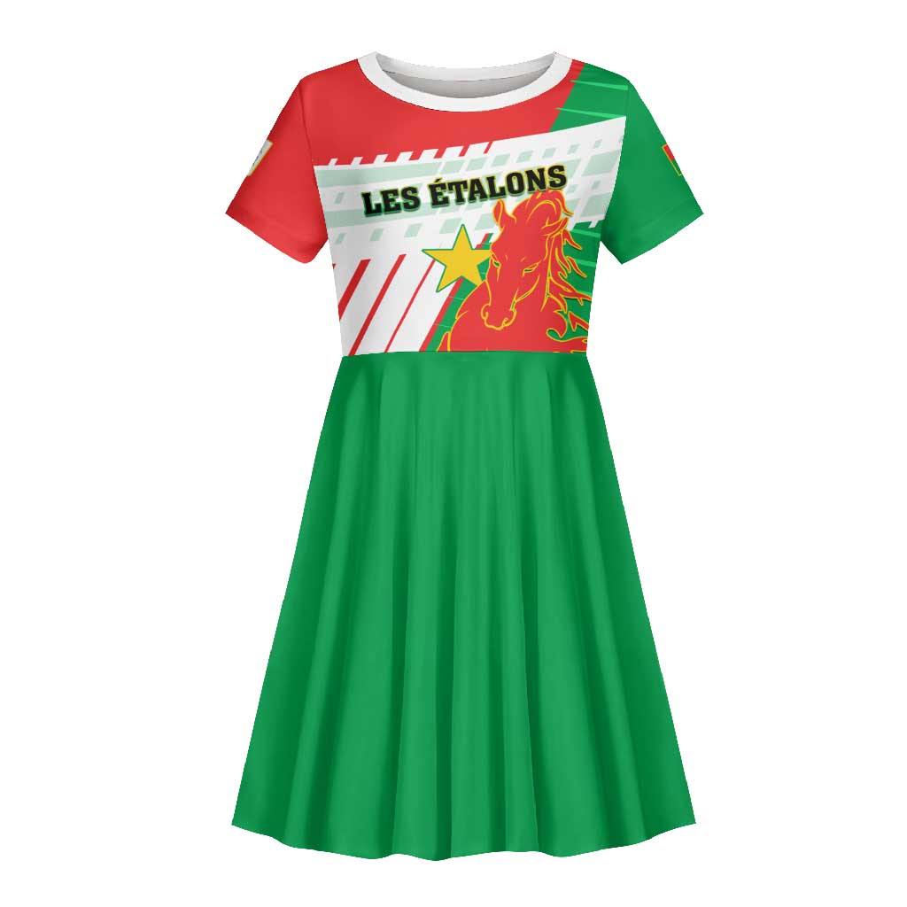 Support Les Etalons - Burkina Faso Football Kid Short Sleeve Dress