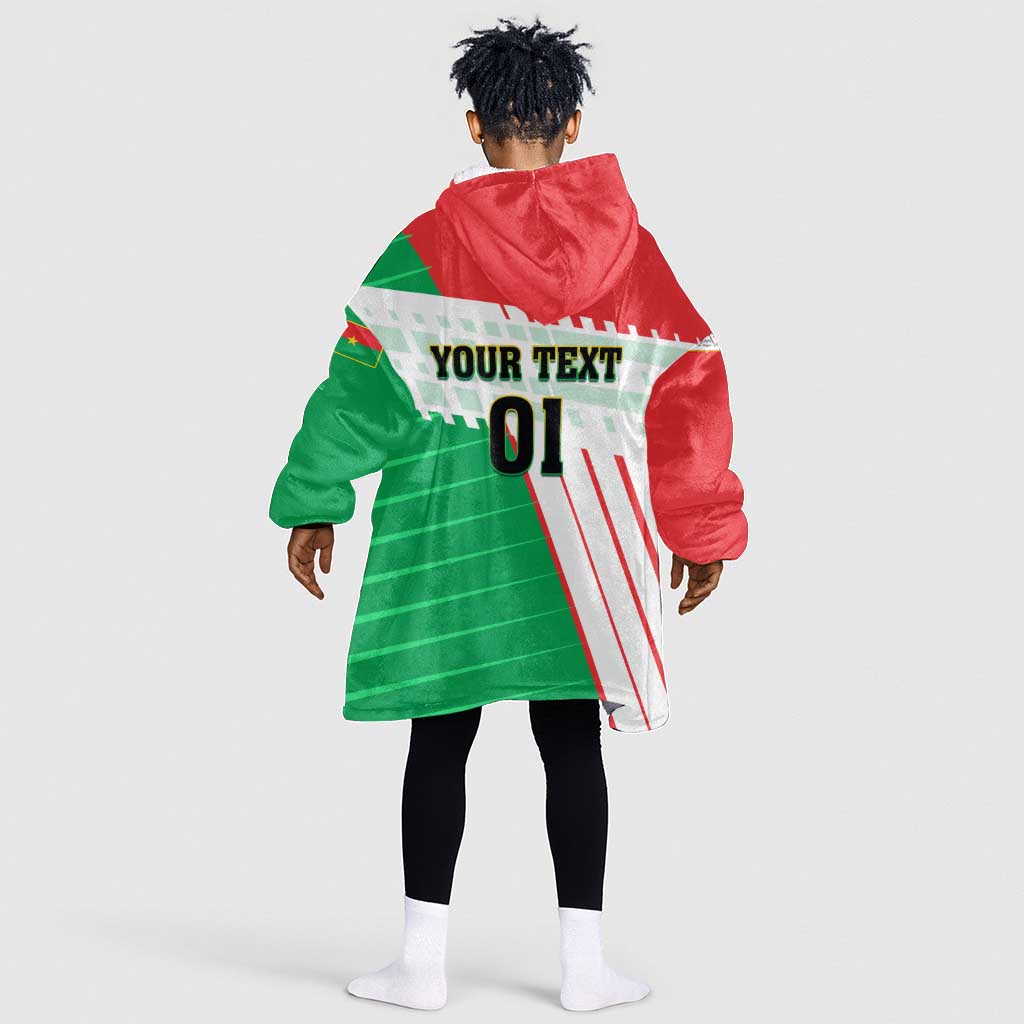 Support Les Etalons - Burkina Faso Football KId Wearable Blanket Hoodie