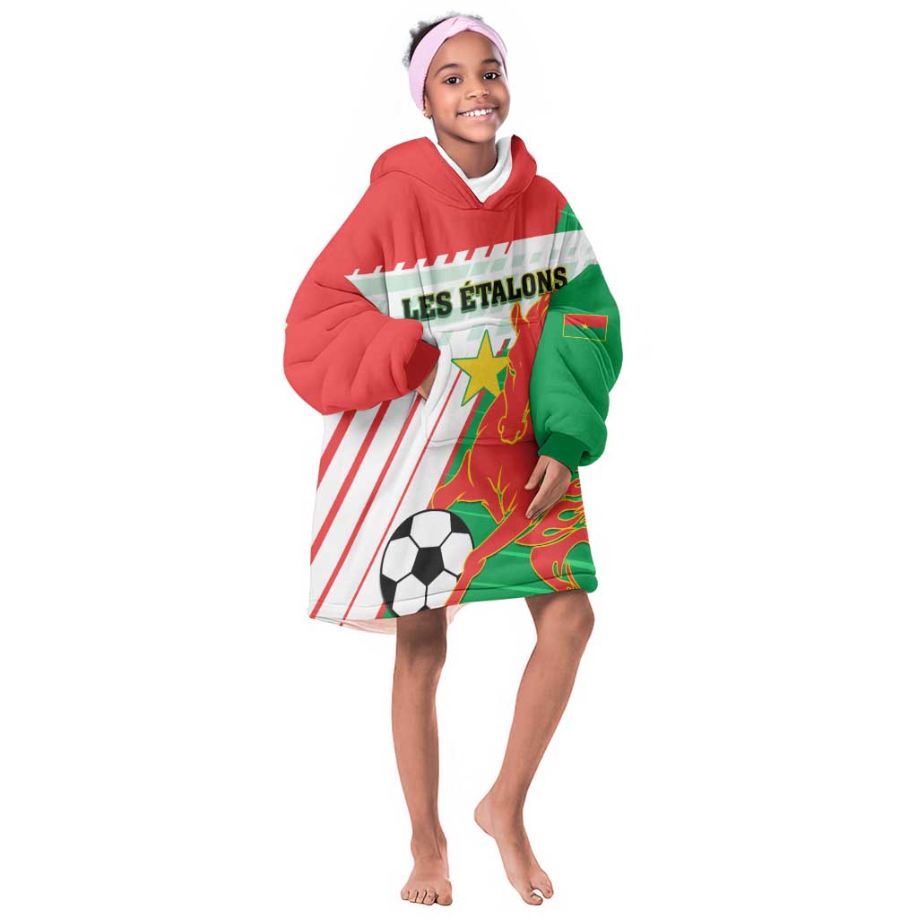 Support Les Etalons - Burkina Faso Football KId Wearable Blanket Hoodie