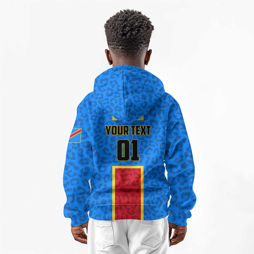 Support Les Leopards - DR Congo Football Kid Hoodie