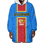 Support Les Leopards - DR Congo Football Wearable Blanket Hoodie