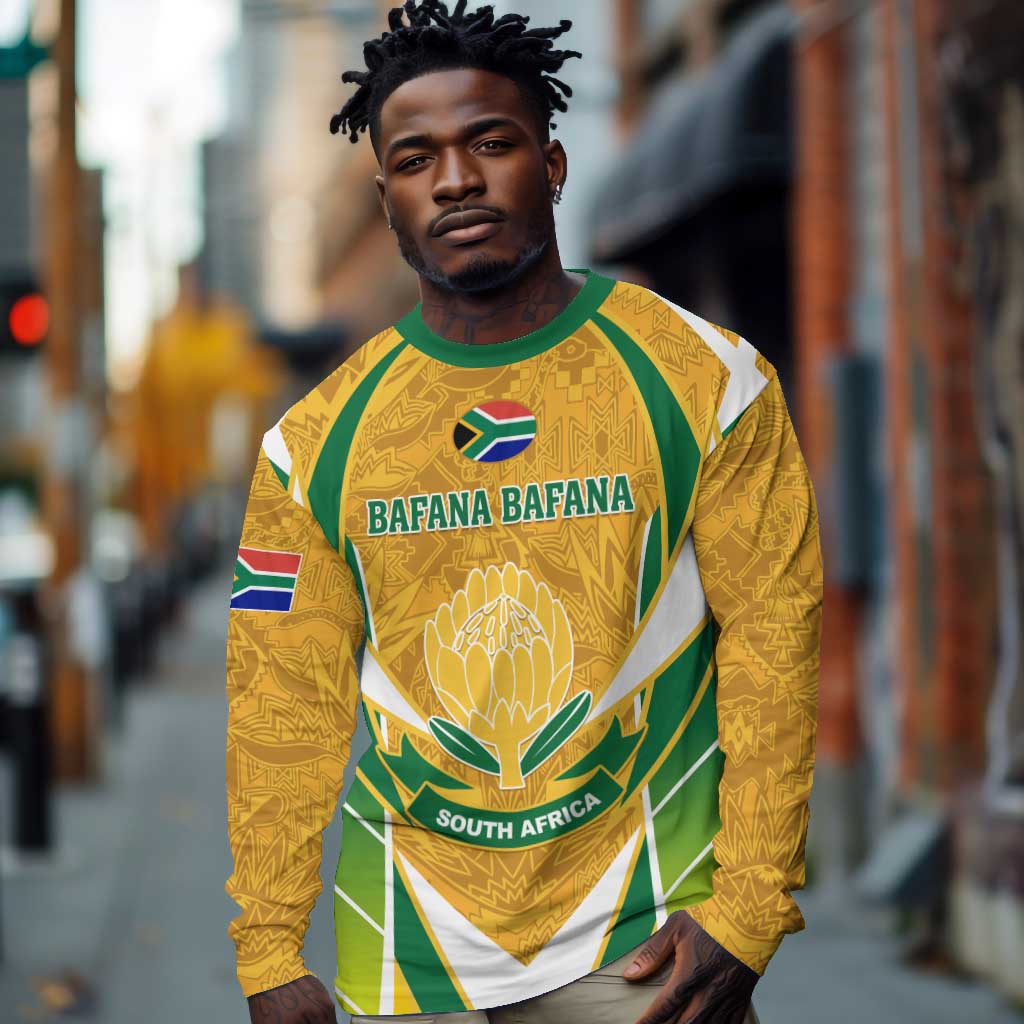 Support Bafana Bafana South Africa Soccer Long Sleeve Shirt By support-bafana-bafana-south-africa-soccer-long-sleeve-shirt-by