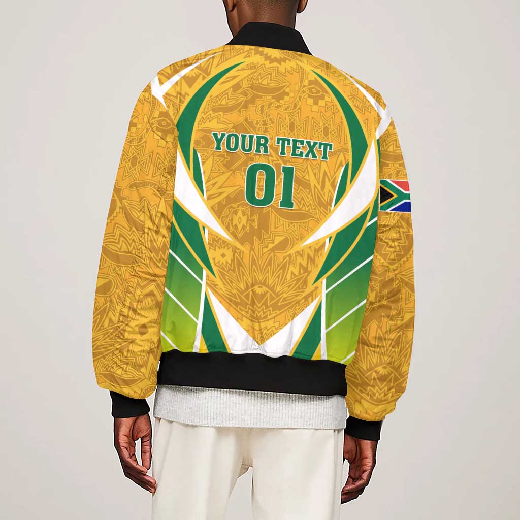 Support Bafana Bafana - South Africa Soccer Sleeve Zip Bomber Jacket