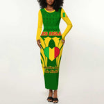 Support Les Aigles Du Mali - Mali Football Long Sleeve Bodycon Dress LT01