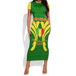 Support Les Aigles Du Mali - Mali Football Short Sleeve Bodycon Dress LT01