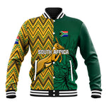 Personalized South Africa Baseball Jacket with Springbok and Proteas African Pattern LT01