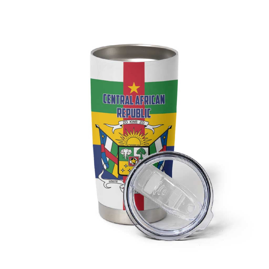 Personalized Central African Republic Tumbler Cup African Zo Kwe Zo