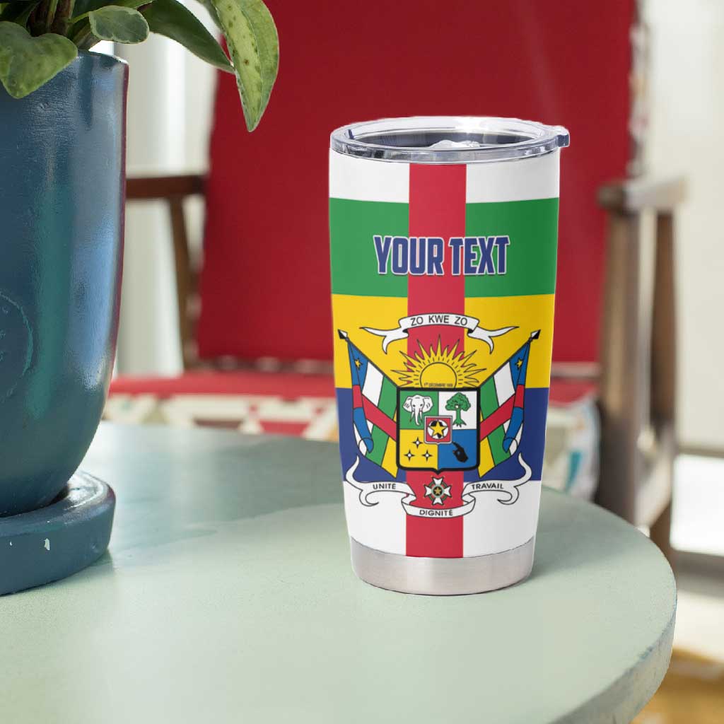 Personalized Central African Republic Tumbler Cup African Zo Kwe Zo