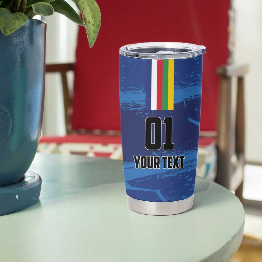 Custom Central African Republic Football Tumbler Cup African Come On Les Fauves