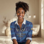Custom Central African Republic Football Women Casual Shirt African Come On Les Fauves LT01