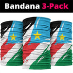 South Sudan Neck Gaiter East Africa - Grunge Flag Unique - African Pride