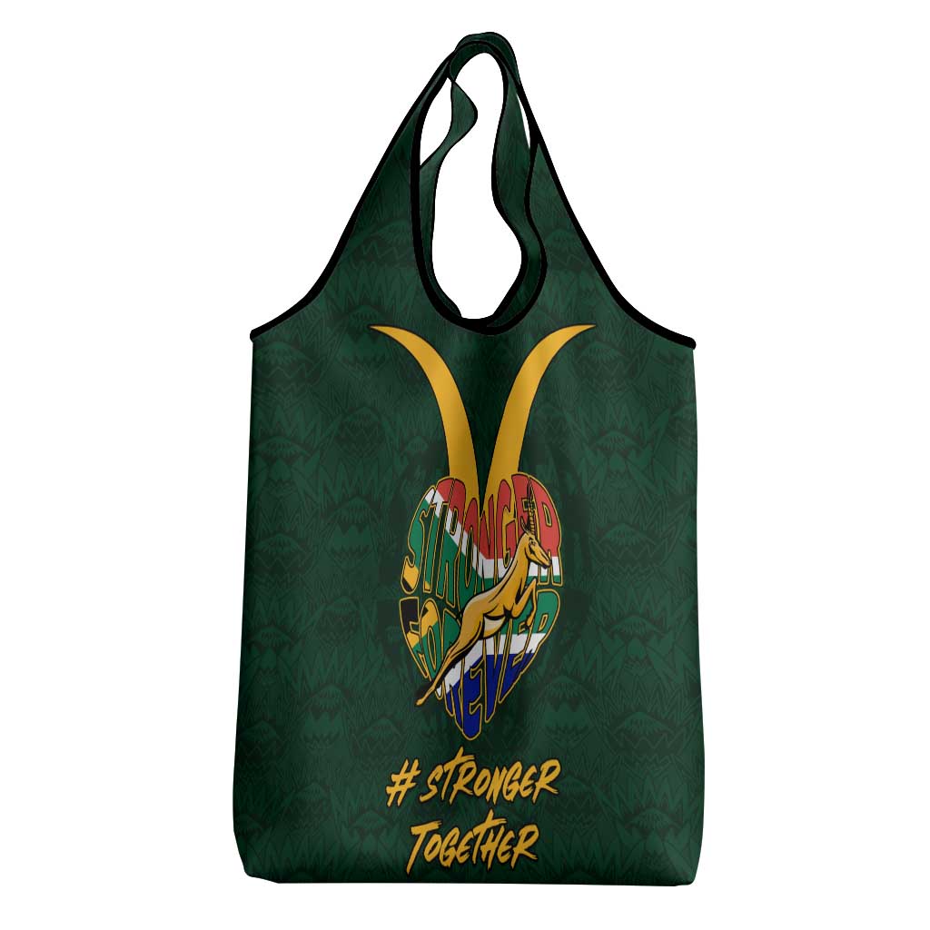 South Africa Rugby Grocery Bag - Stronger Together, Stronger Forever, Bokke World Cup