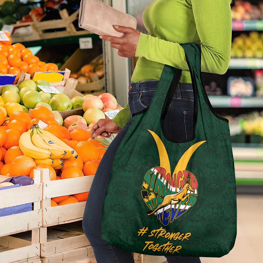 South Africa Rugby Grocery Bag - Stronger Together, Stronger Forever, Bokke World Cup
