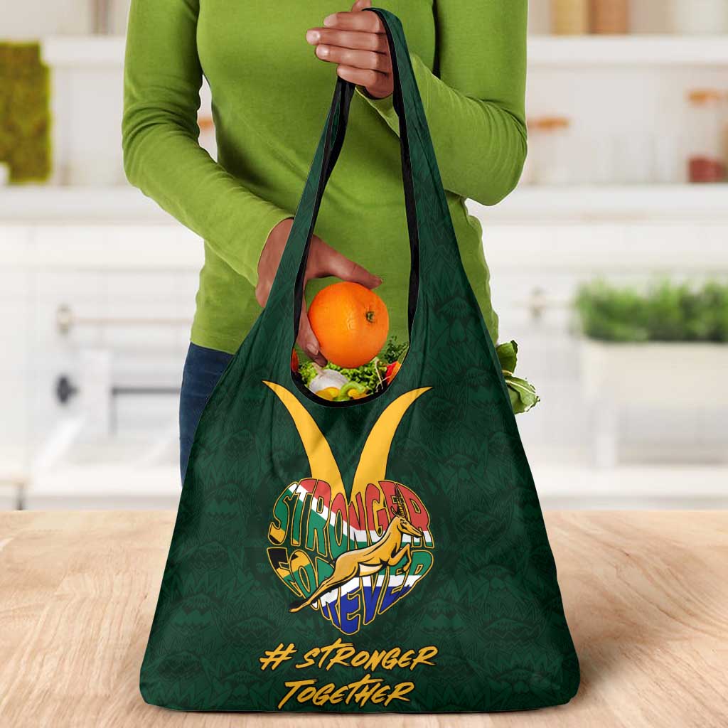 South Africa Rugby Grocery Bag - Stronger Together, Stronger Forever, Bokke World Cup