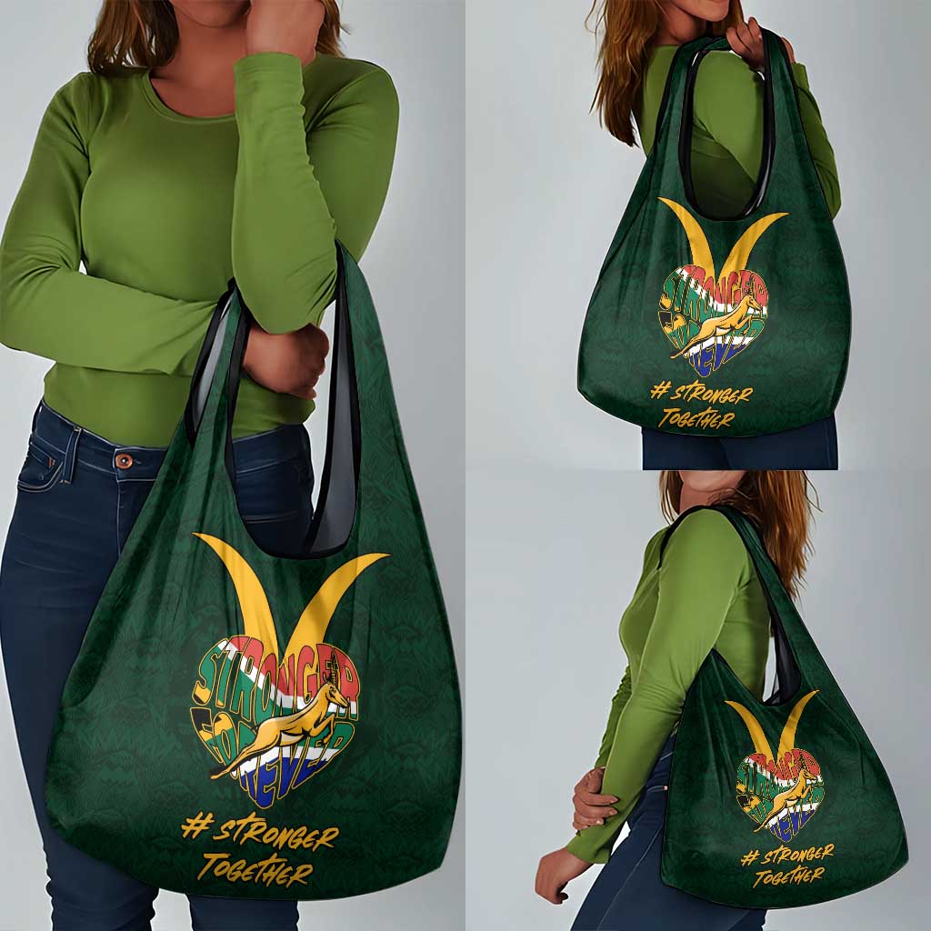 South Africa Rugby Grocery Bag - Stronger Together, Stronger Forever, Bokke World Cup