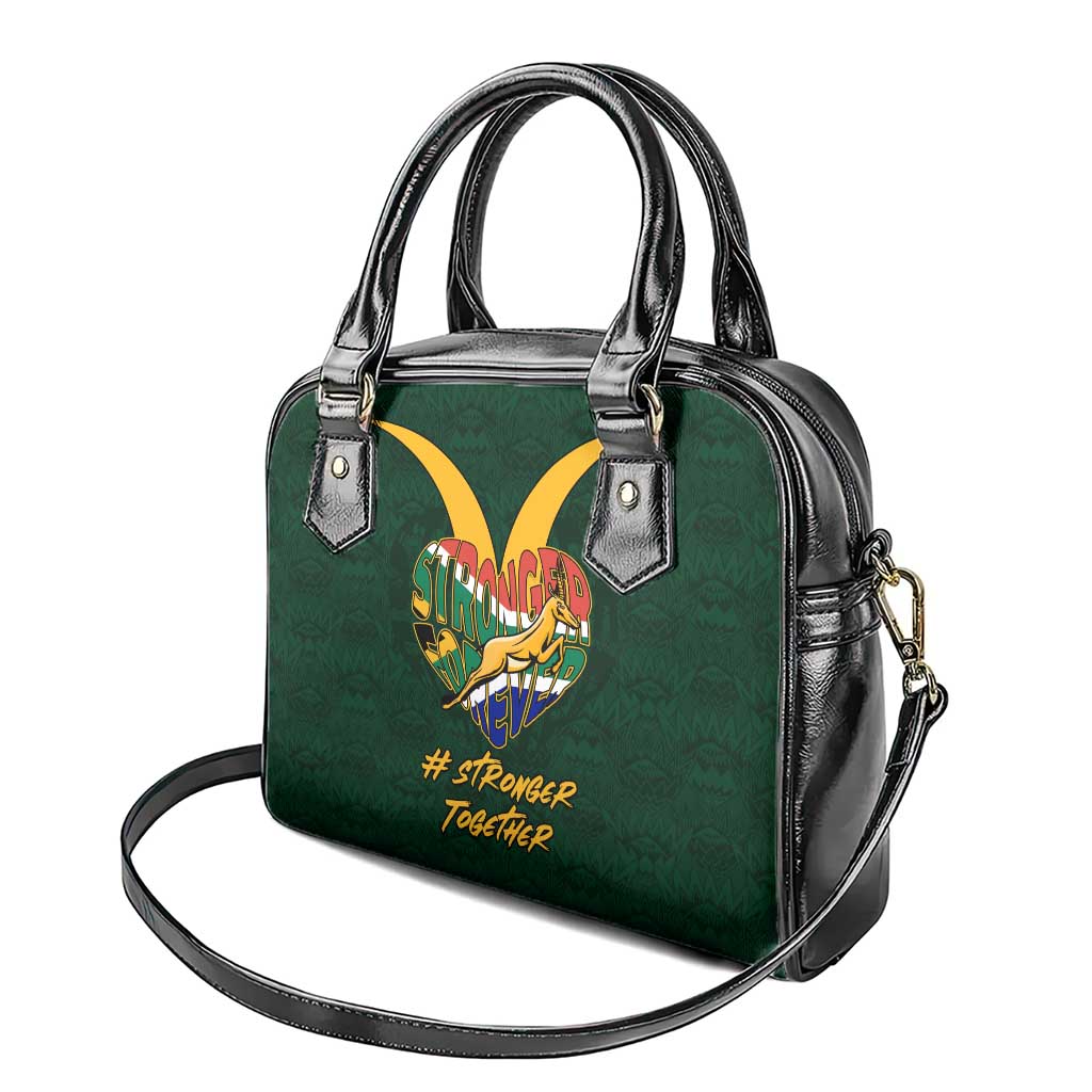South Africa Rugby Shoulder Handbag - Stronger Together, Stronger Forever, Bokke World Cup