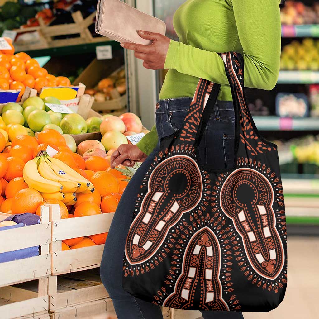 African Dashiki Grocery Bag Afro Vintage Pattern
