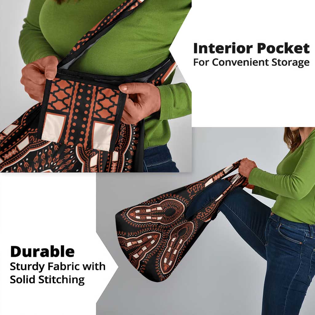 African Dashiki Grocery Bag Afro Vintage Pattern