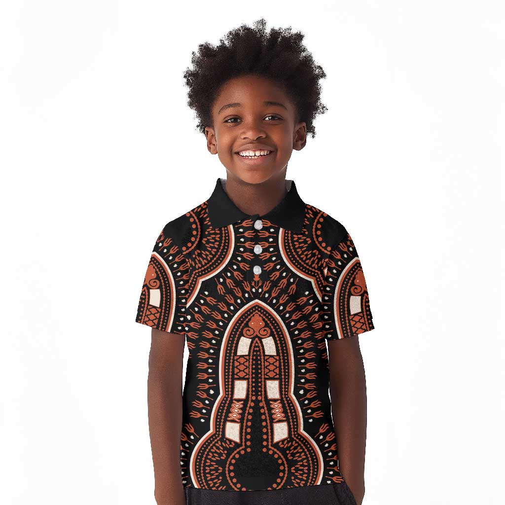 African Dashiki Kid Polo Shirt Afro Vintage Pattern