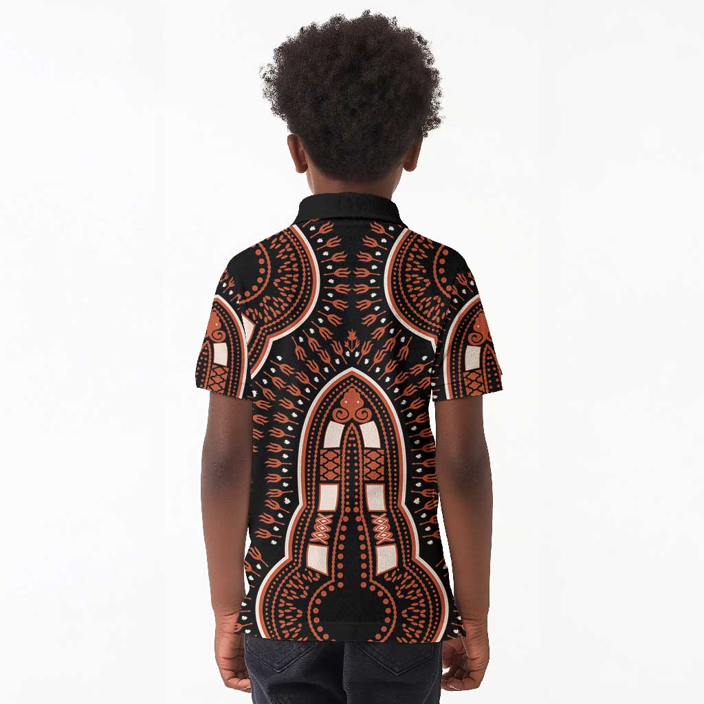 African Dashiki Kid Polo Shirt Afro Vintage Pattern