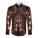 African Dashiki Long Sleeve Button Shirt Afro Vintage Pattern