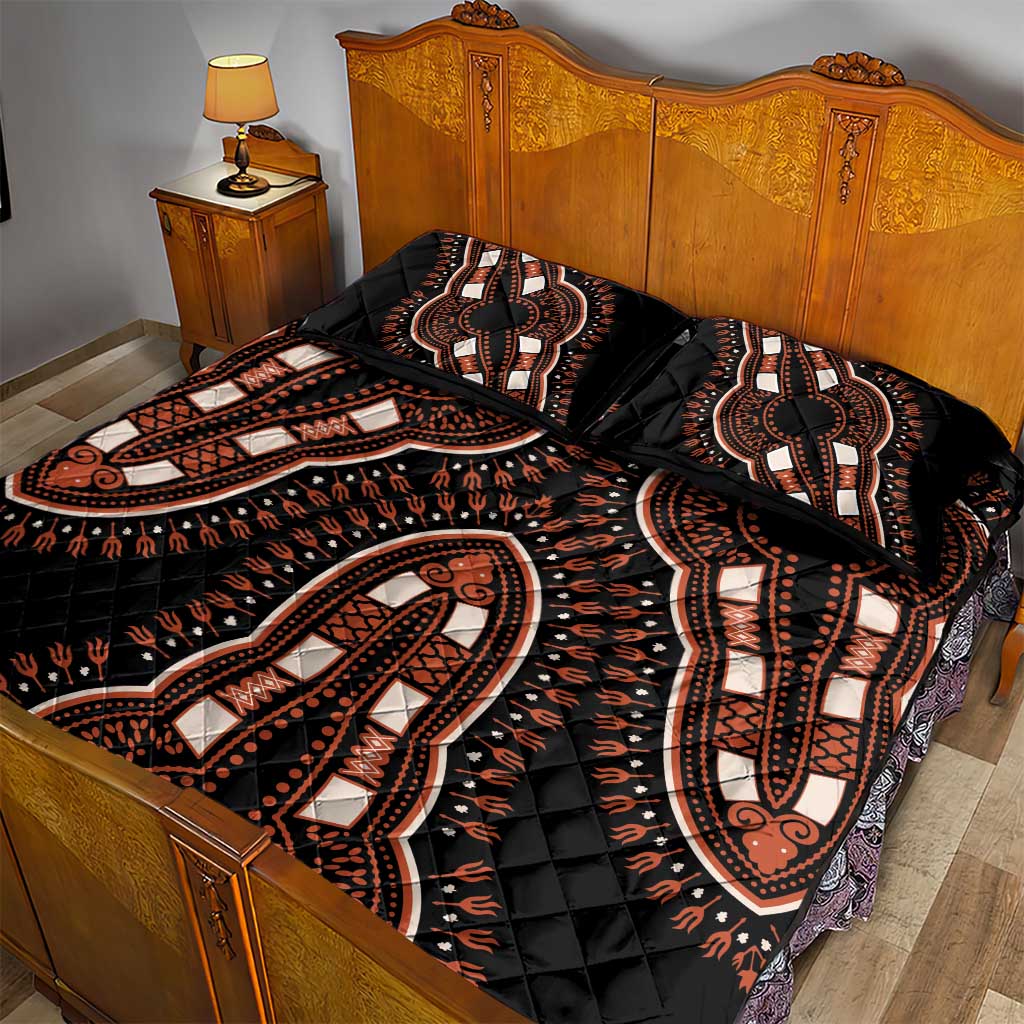 African Dashiki Quilt Bed Set Afro Vintage Pattern
