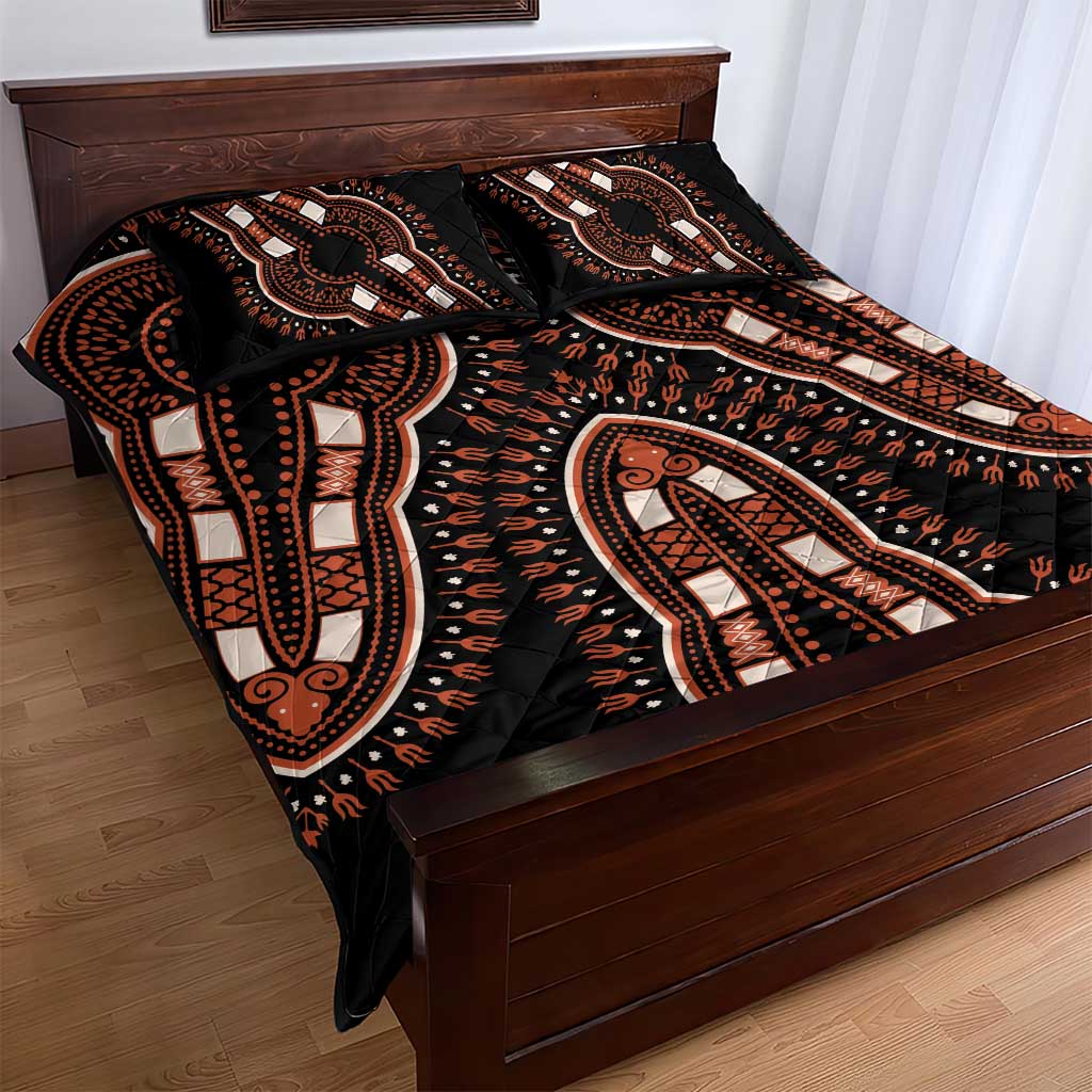 African Dashiki Quilt Bed Set Afro Vintage Pattern