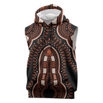 African Dashiki Sleeveless Hoodie Afro Vintage Pattern - African Pride