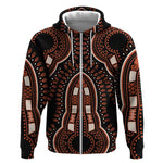 African Dashiki Zip Hoodie Afro Vintage Pattern