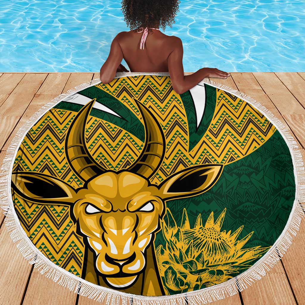 South Africa Rugby Beach Blanket - Come On Bokke, Champion World Cup