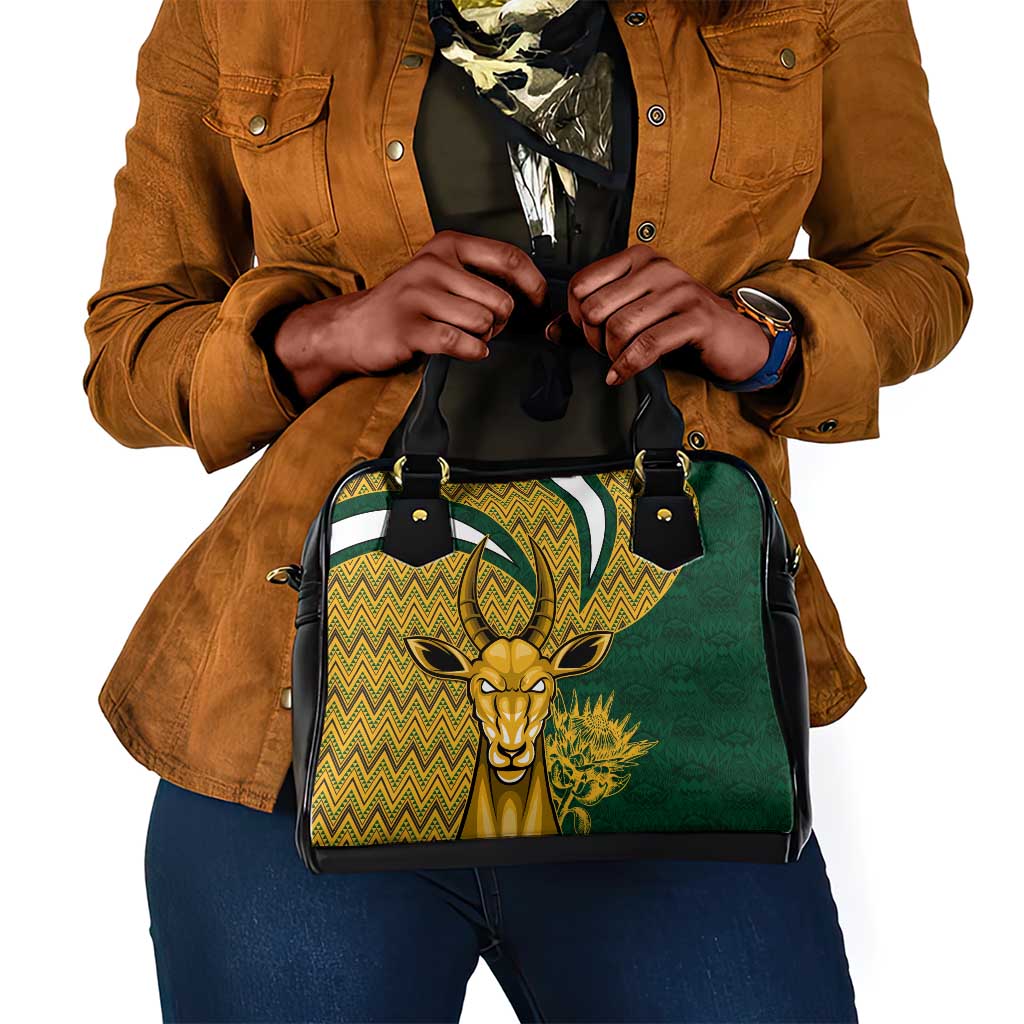 South Africa Rugby Shoulder Handbag - Come On Bokke, Champion World Cup