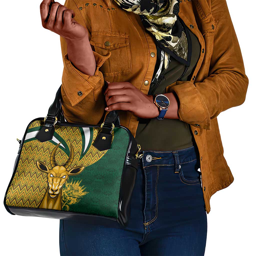 South Africa Rugby Shoulder Handbag - Come On Bokke, Champion World Cup