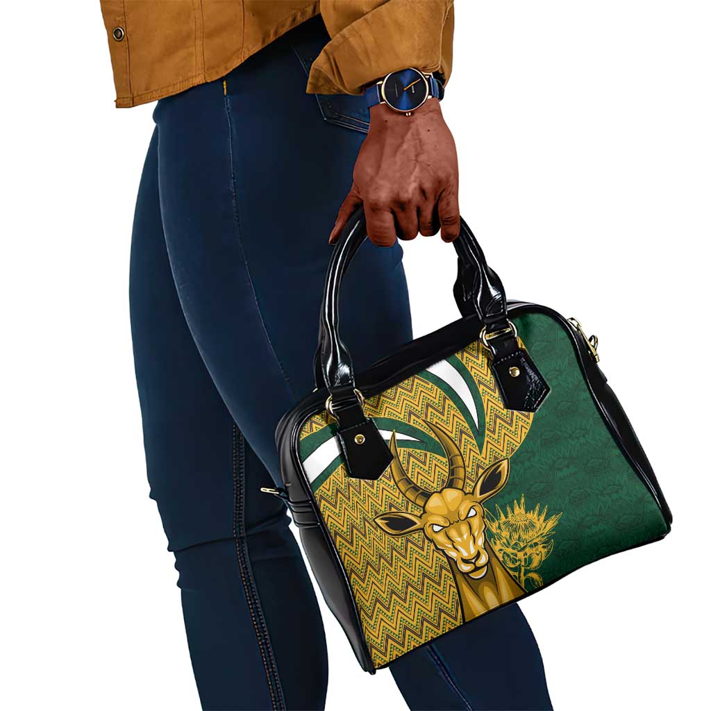 South Africa Rugby Shoulder Handbag - Come On Bokke, Champion World Cup