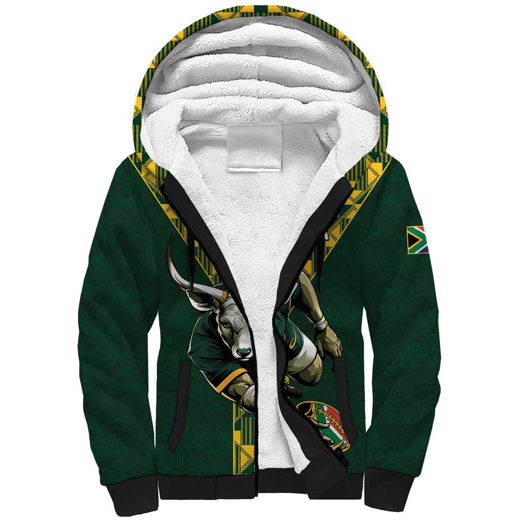 Custom Rugby South Africa Sherpa Hoodie Baby Boks Go Champions LT01 main image 1