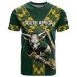 Custom South Africa 2024 Rugby T shirt Go Springboks Protea Pattern