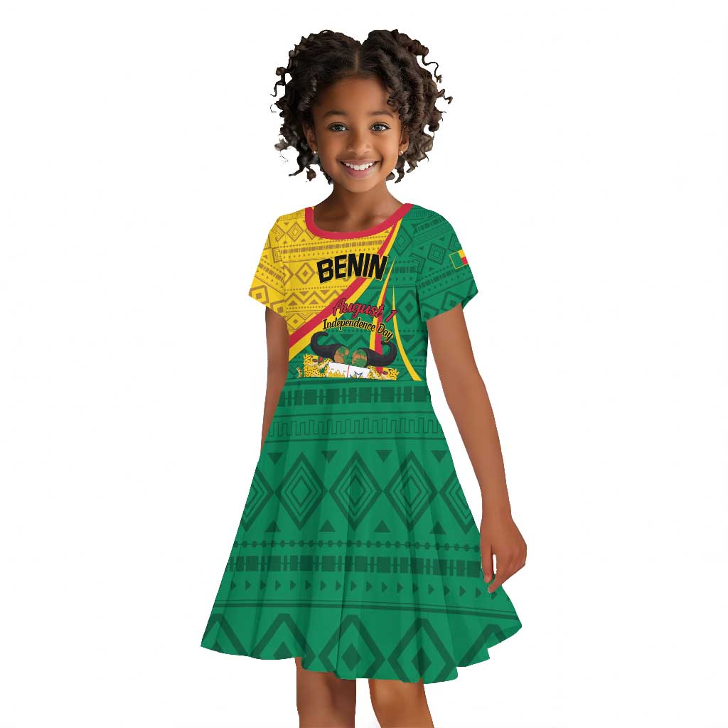 Personalized Benin Independence Day 1960 Kid Short Sleeve Dress Fraternite Justice Travail