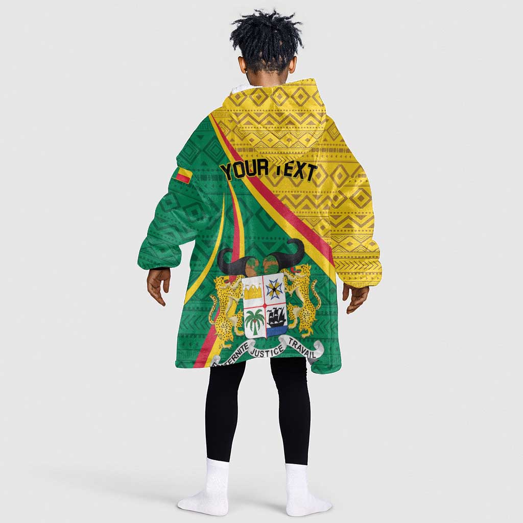 Personalized Benin Independence Day 1960 KId Wearable Blanket Hoodie Fraternite Justice Travail